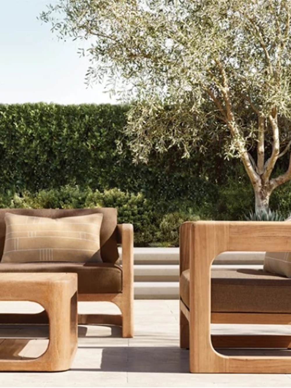 Restoration Hardware Cassale Swivel Lounge Chair Cover in a walnut color